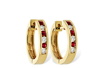 A010-67004: EARRINGS .16 RUBY .26 TGW
