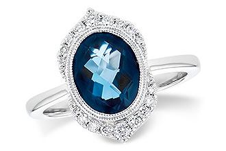 A282-53422: LDS RG 1.86 LONDON BLUE TOPAZ 2.00 TGW