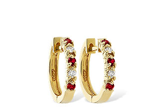 B010-67022: EARRINGS .17 RUBY .26 TGW
