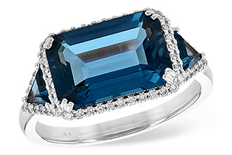 B199-75222: LDS RG 4.60 TW LONDON BLUE TOPAZ 4.82 TGW (12x8MM)