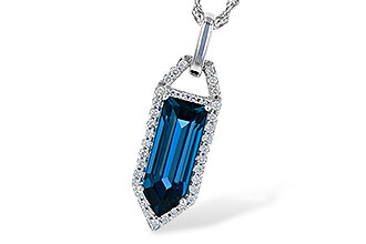 B282-47913: NECK 2.95 LONDON BLUE TOPAZ 3.12 TGW