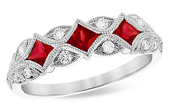 B282-48886: LDS WED RG .55 RUBY .70 TGW