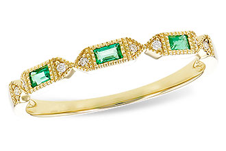 B283-37022: LDS WED RG .10 EMERALD .12 TGW
