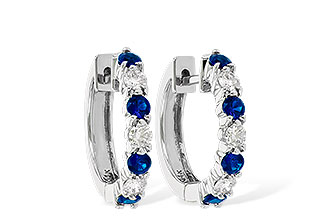 D010-67022: EARRINGS .64 SAPP 1.05 TGW