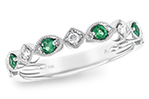 E194-35267: LDS WED RG .15 EMERALD .21 TGW