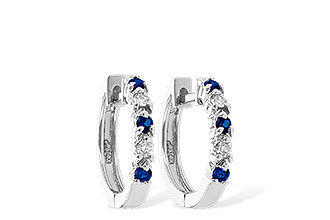 F010-67022: EARRINGS .17 SAPP .26 TGW