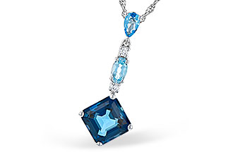 F282-48858: NECK 2.95 TW BLUE TOPAZ 3.00 TGW