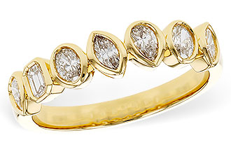 F284-34358: LDS DIA WED RG .62 TW FANCY CUT DIAS