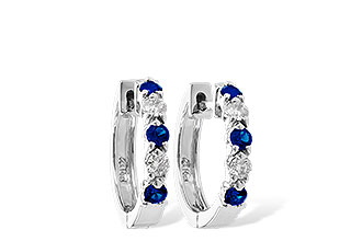 G010-67022: EARRINGS .33 SAPP .52 TGW