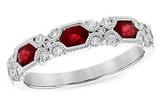 H282-49740: LDS WED RG .74 RUBY 1.00 TGW (4x3MM RUBY)