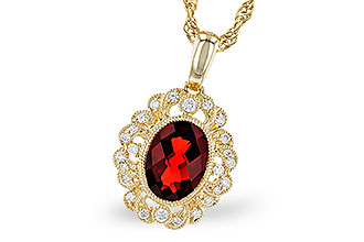 H283-38876: NECK 1.40 GARNET 1.54 TGW (8x6MM GAR)