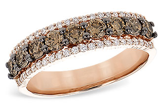 K282-53440: LDS WED RG .80 TW BROWN DIAS 1.00 TW