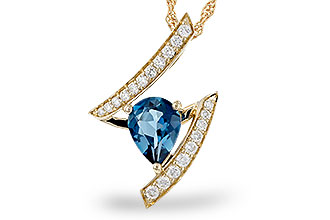 K284-28849: NECK 1.04 LONDON BLUE TOPAZ 1.23 TGW (8x6MM)