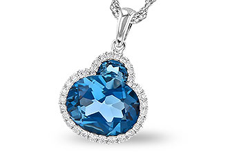 M282-52530: NECK 2.86 LONDON BLUE TOPAZ 3.00 TGW (10X8 OVAL)